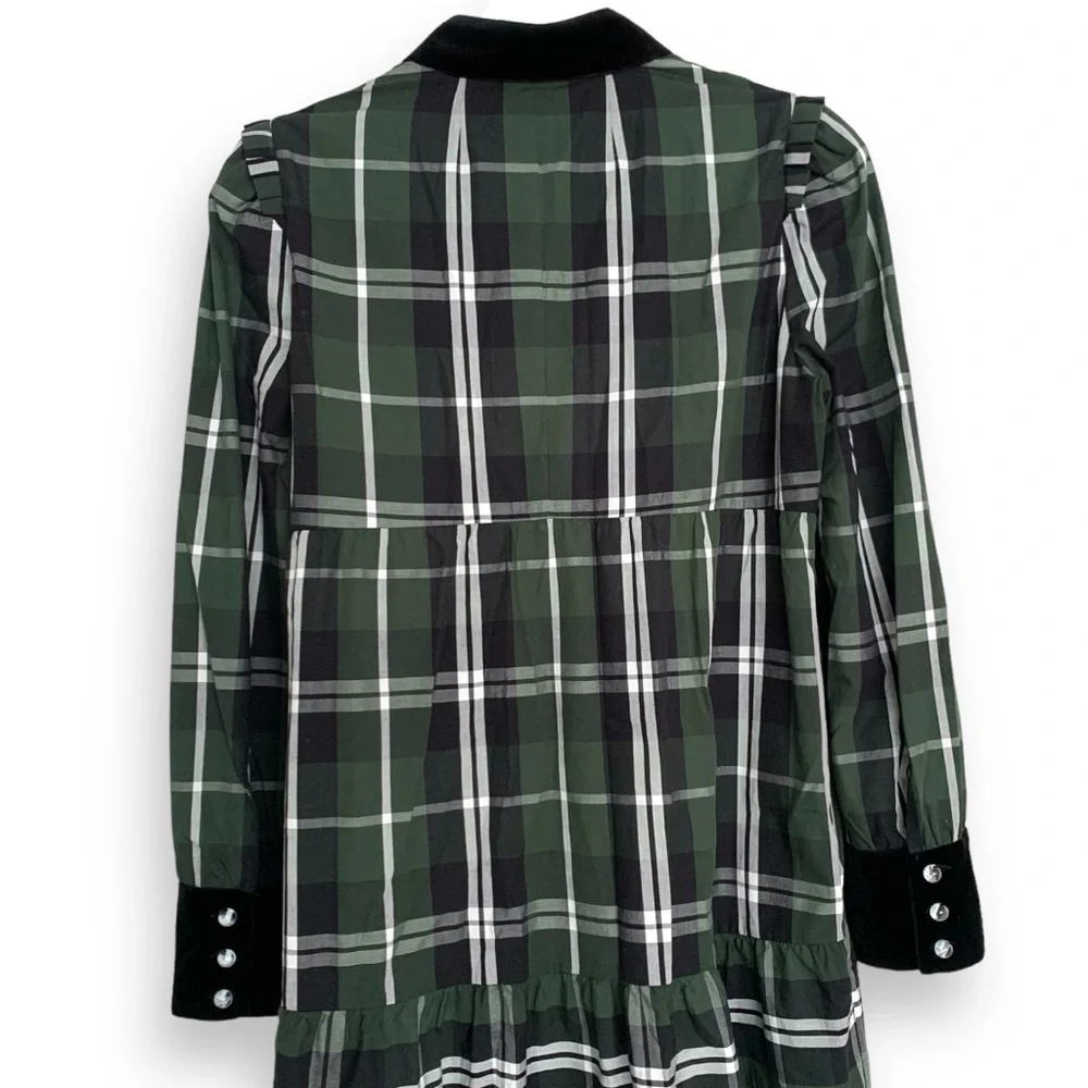 Elegant Green Plaid Dress - Picture 11 of 16
